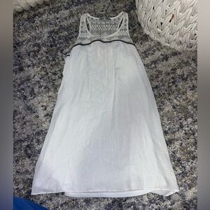 Almost Famous White Lace Yoke Sleeveless Dress